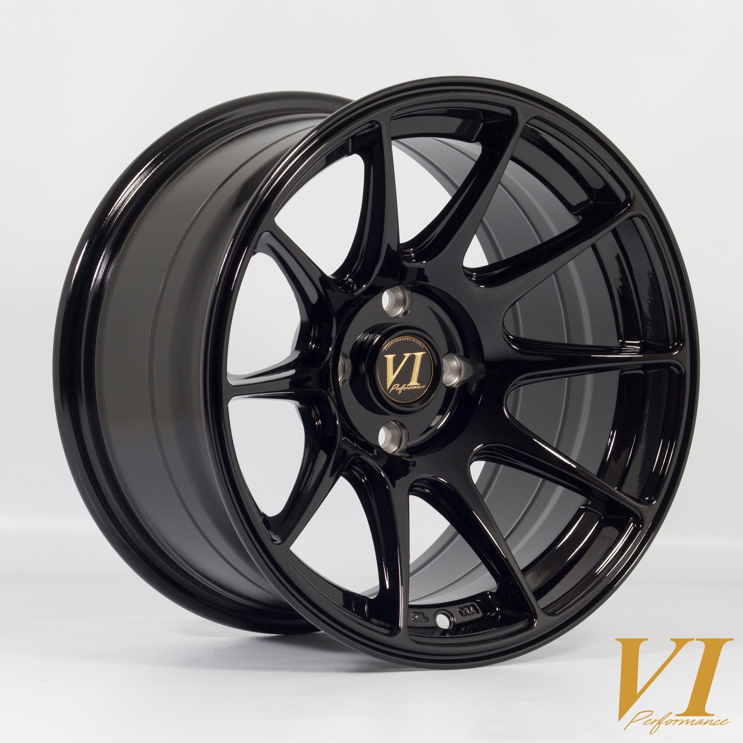 6Performance BDR 15x8.25 4x100 ET0 Black