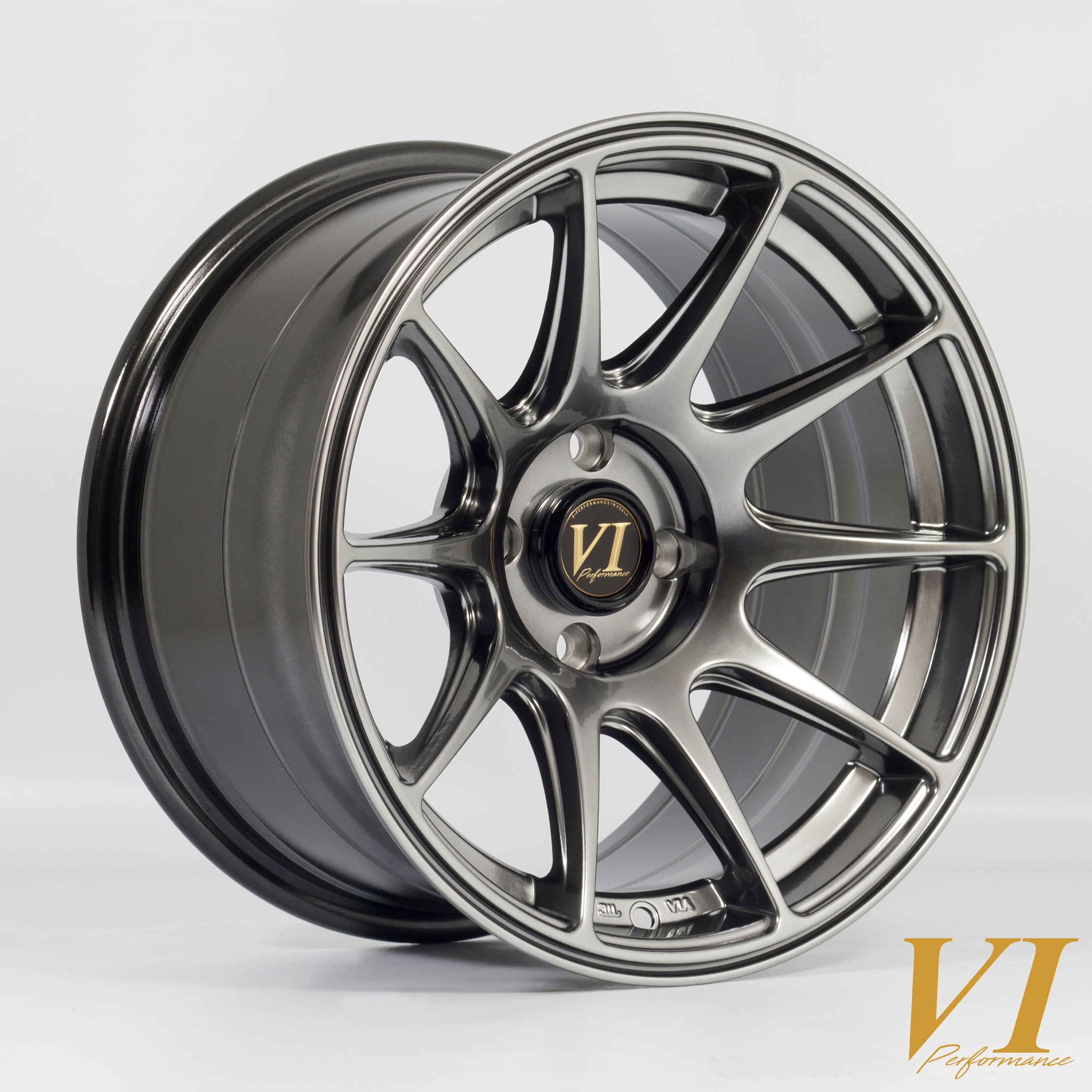 6Performance BDR 15x8.25 4x100 ET0 Hyper Black
