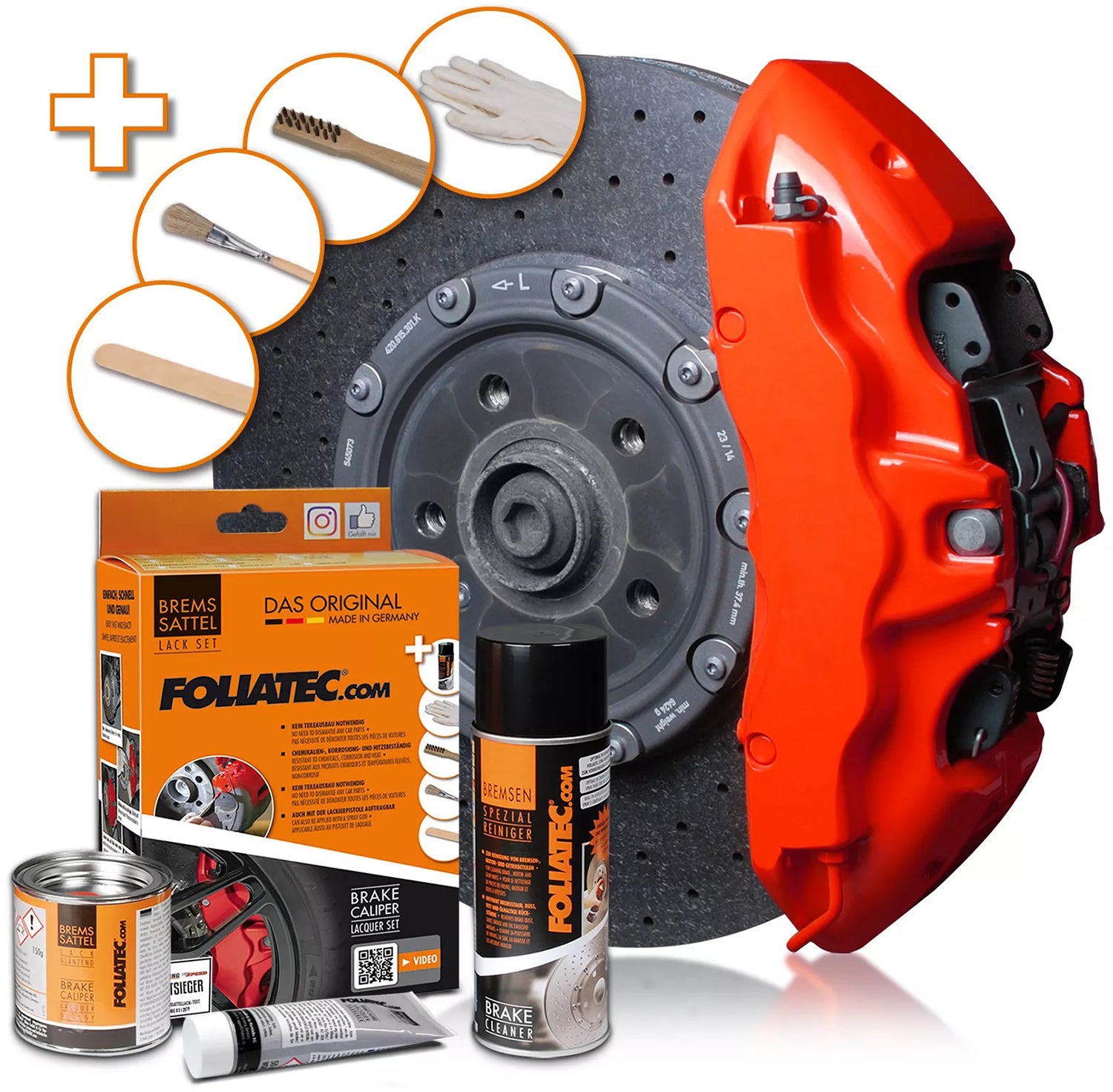 Foliatec Brake Caliper Paint Blood Orange