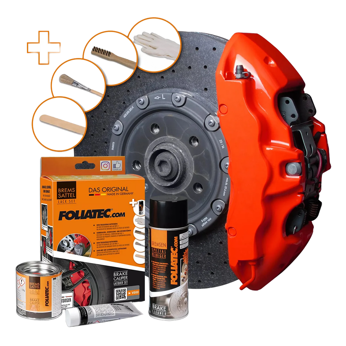 Foliatec Brake Caliper Paint Blood Orange