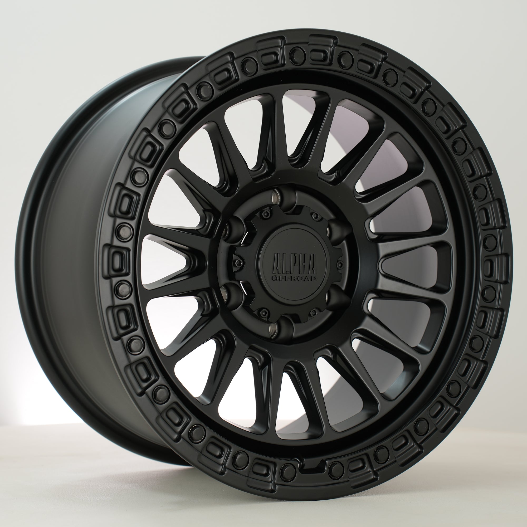 Alpha Offroad Combat 17x9 6x139 ET15 Satin Black