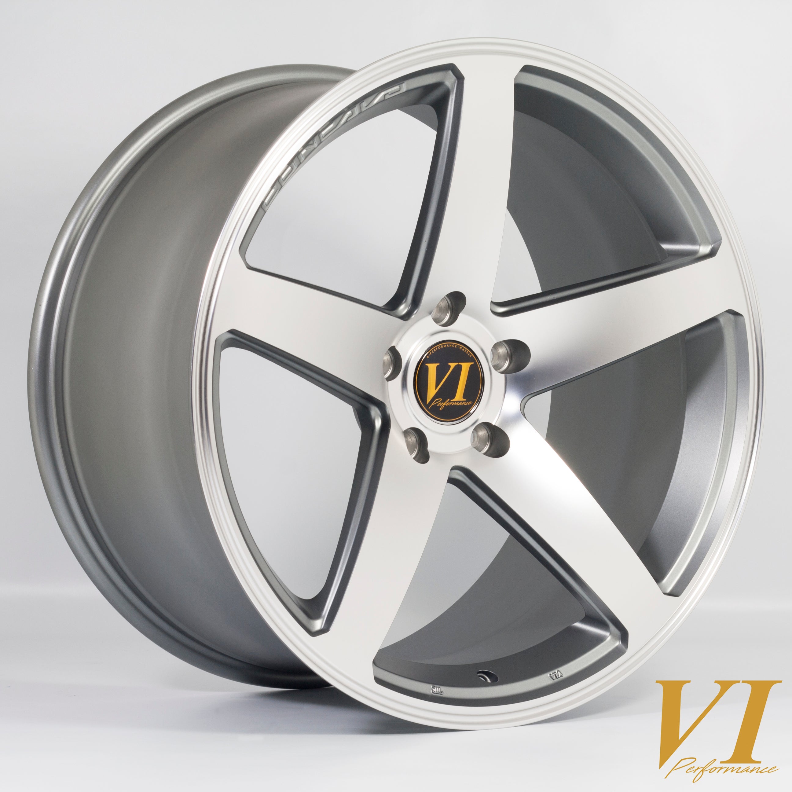 6Performance CVO 20x10.5 5x120 ET42 Gloss Gunmetal Polished Face