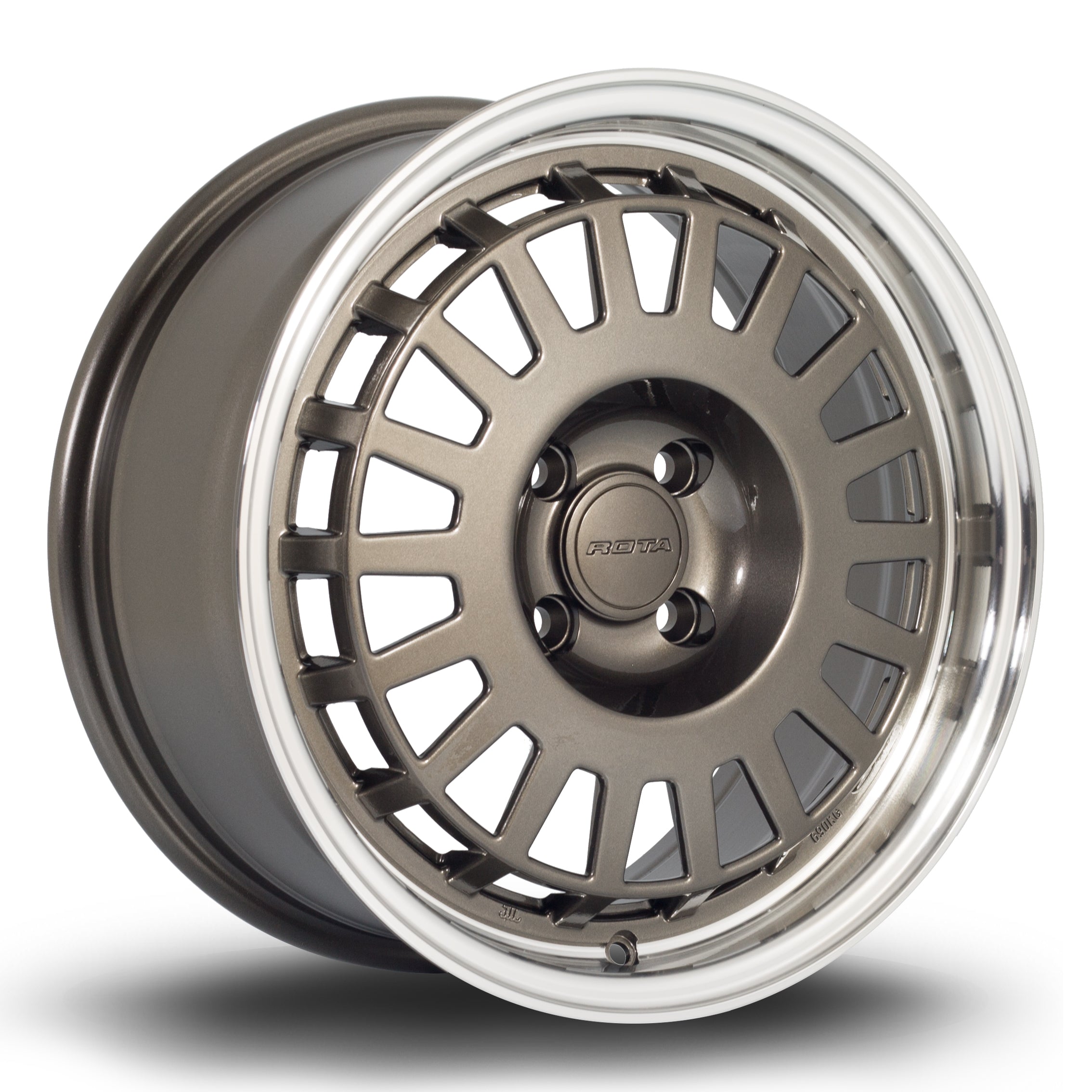 Rota EG6 16x7 4x100 ET35 Gloss Gunmetal Polished Lip
