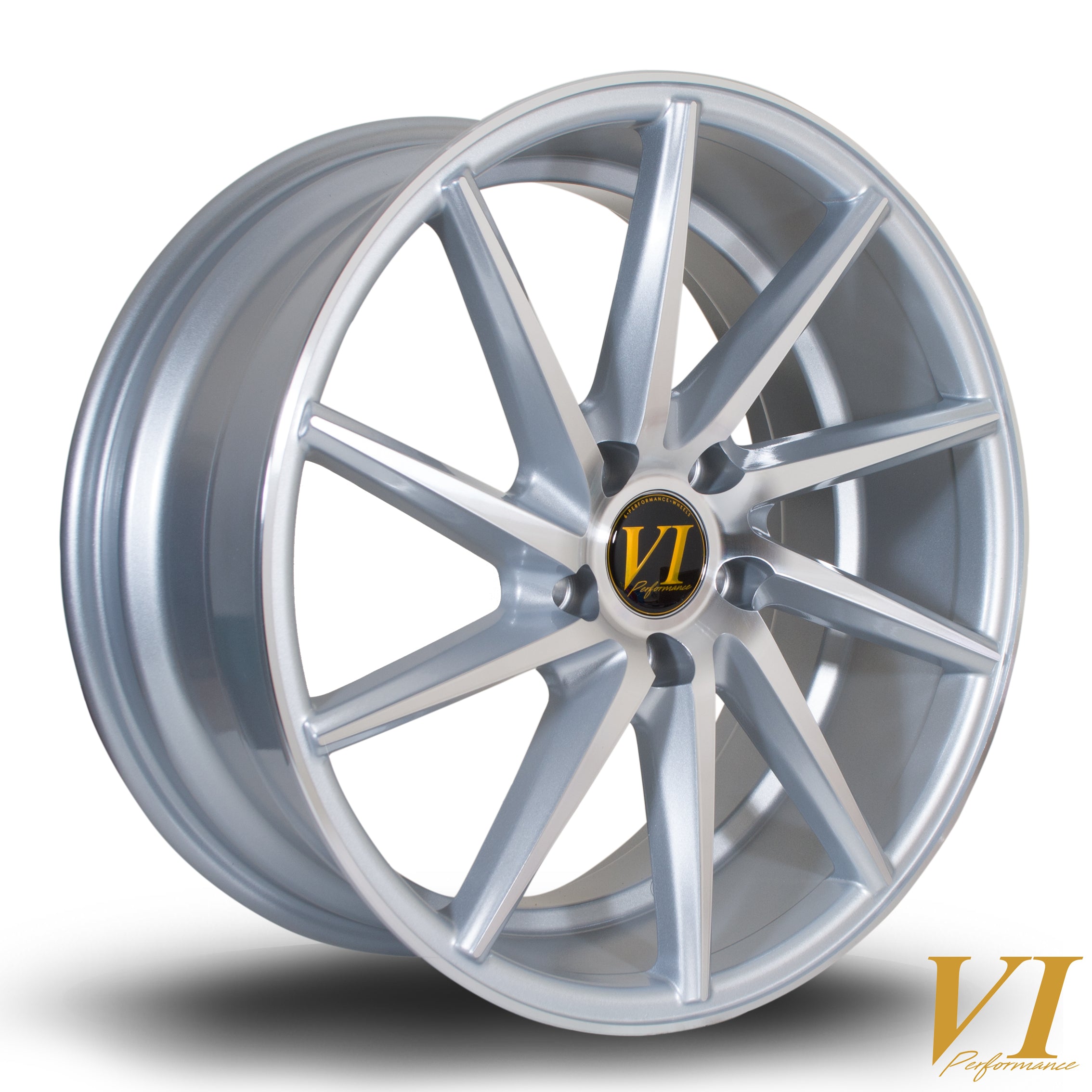 6Performance ESHR 18x8 5x112 ET45 Gloss Silver Macined Face