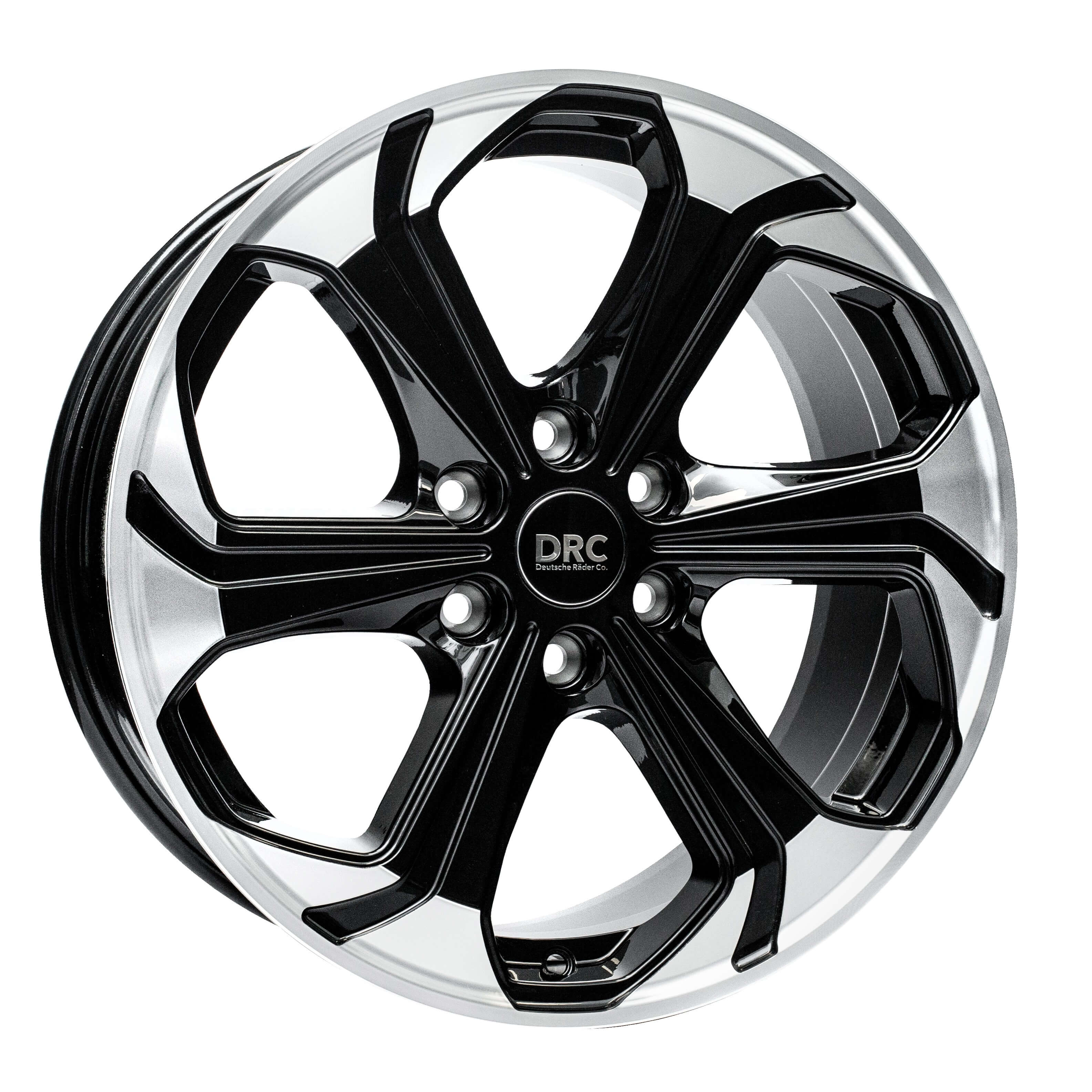 DRC Sport-6 18x8 6x120 ET42 Black / Half Polished