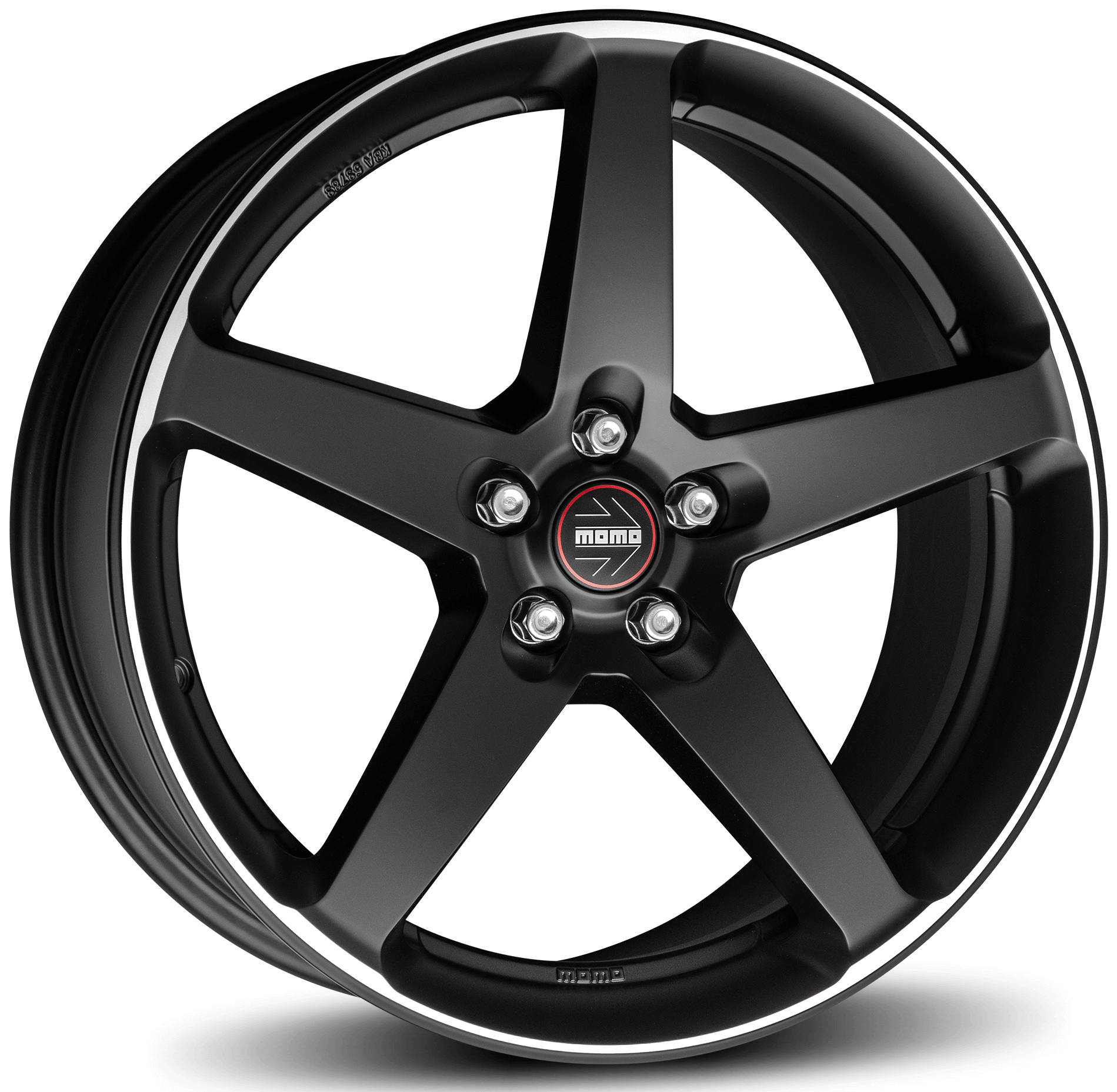 MOMO Five 19x8.5 5x114.3 ET45 Matt Black Polished