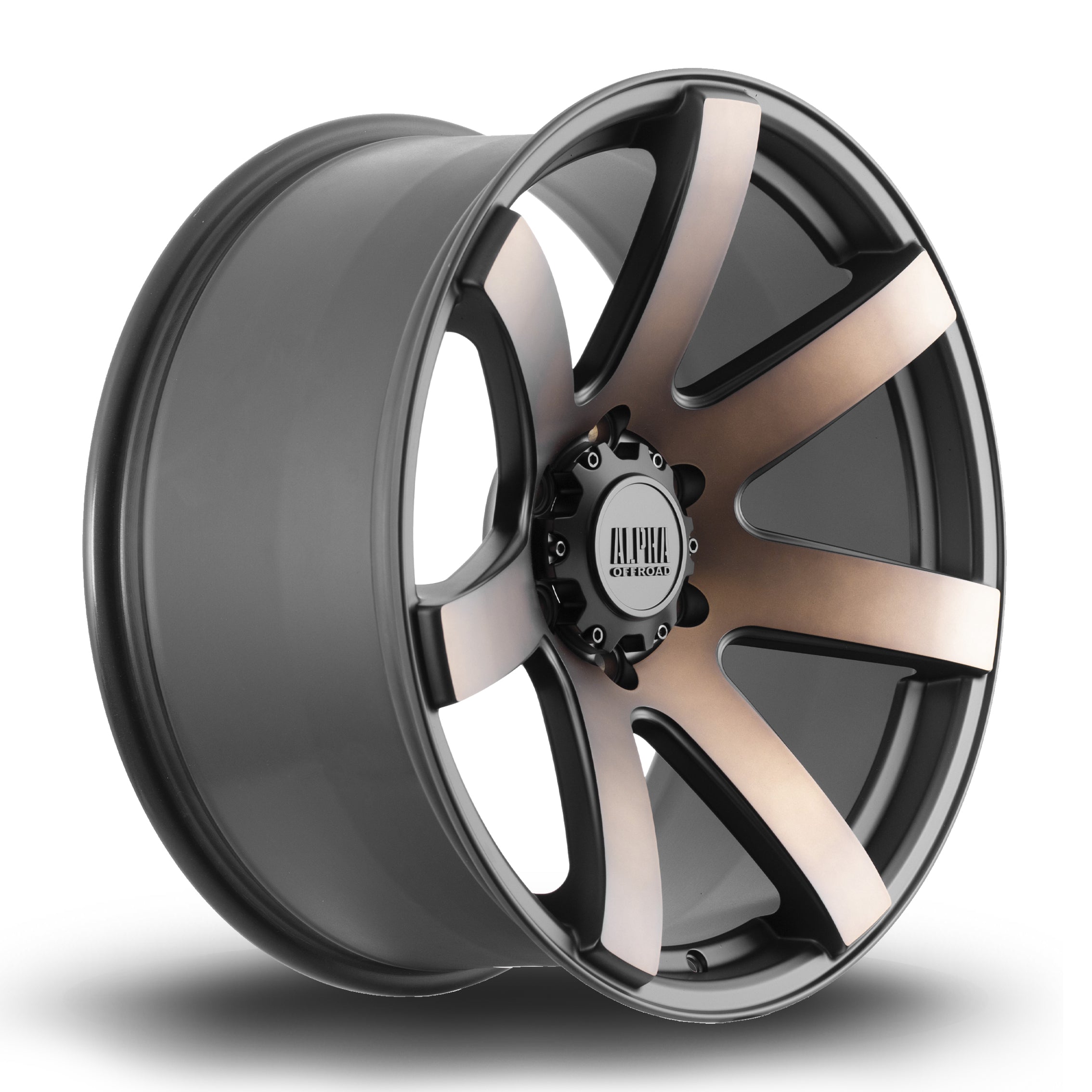 Alpha Offroad Gauntlet 20x9 6x139 ET30 Satin Black Bronze Spokes