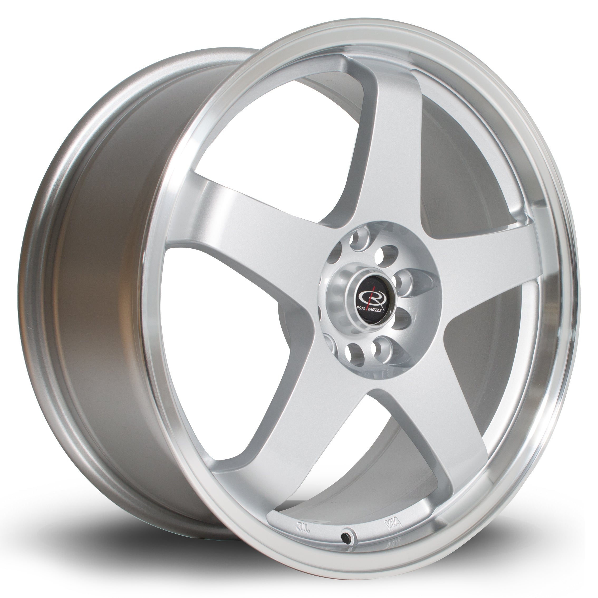Rota GTR 18x8.5 5x114.3 ET35 Gloss Silver Polished Lip