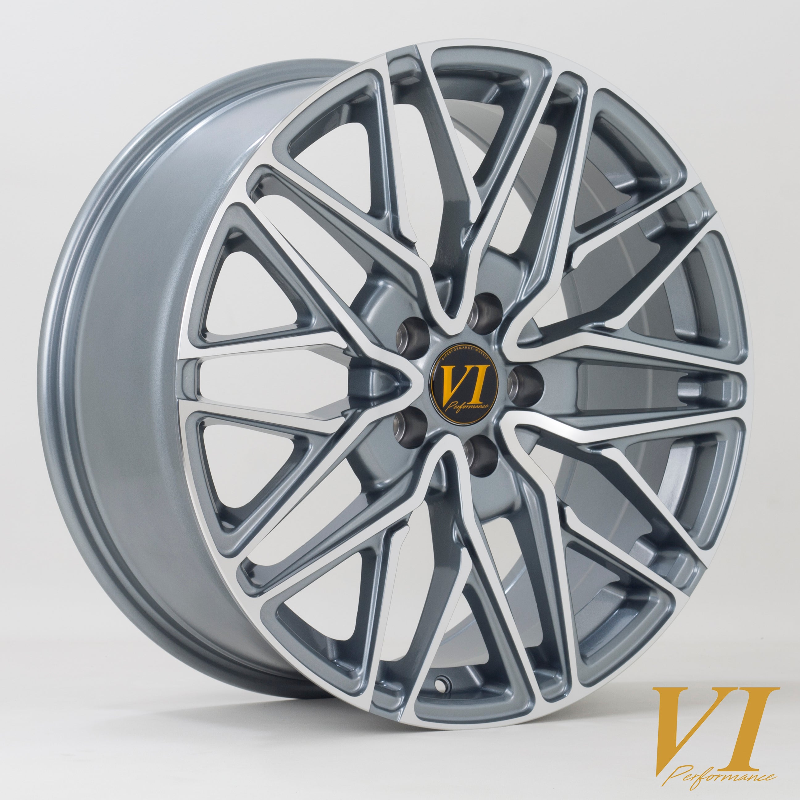 6Performance Loaded 20x8.5 5x120 ET45 Gloss Gunmetal Polished Face