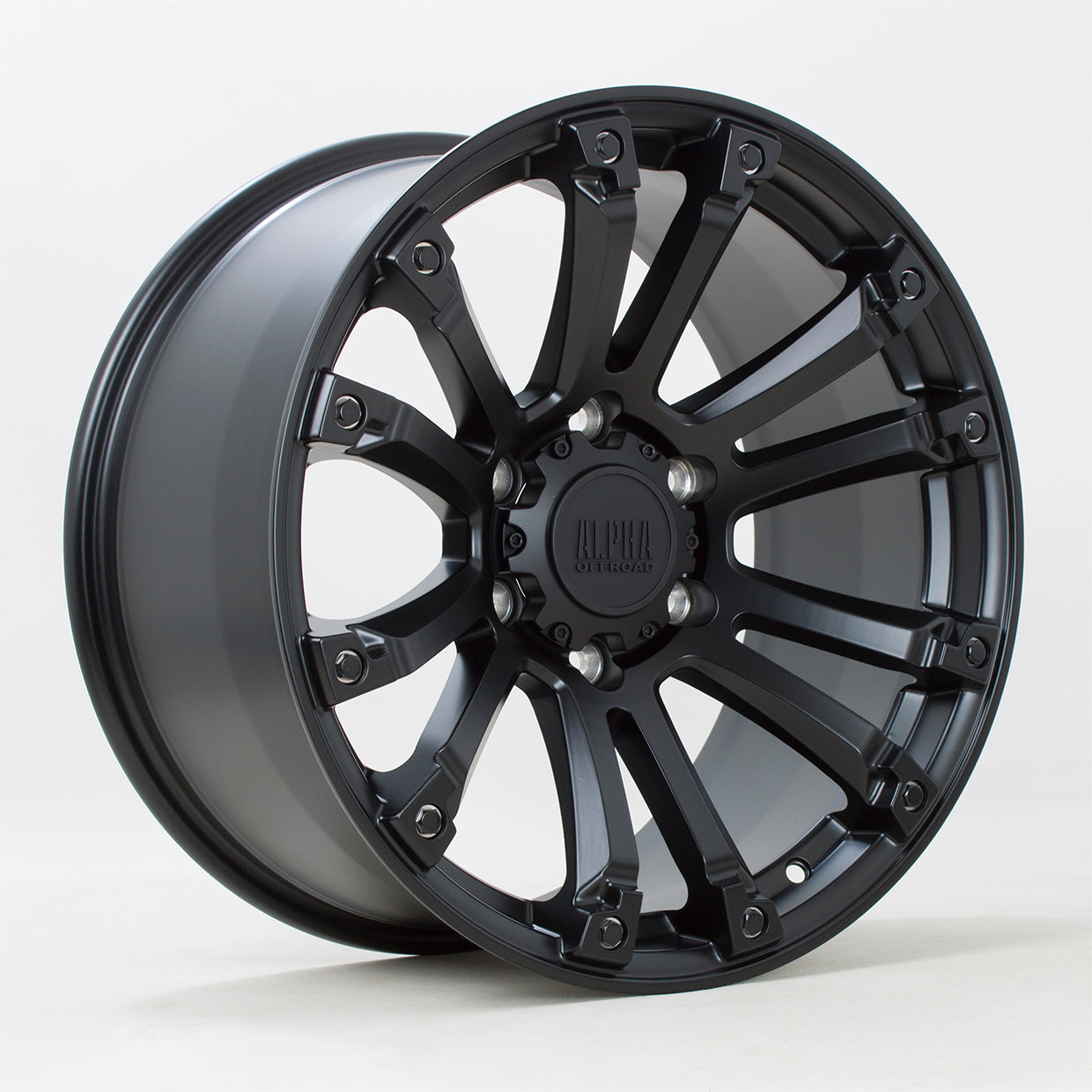 Alpha Offroad Maverick 18x9 6x114.3 ET15 Satin Black