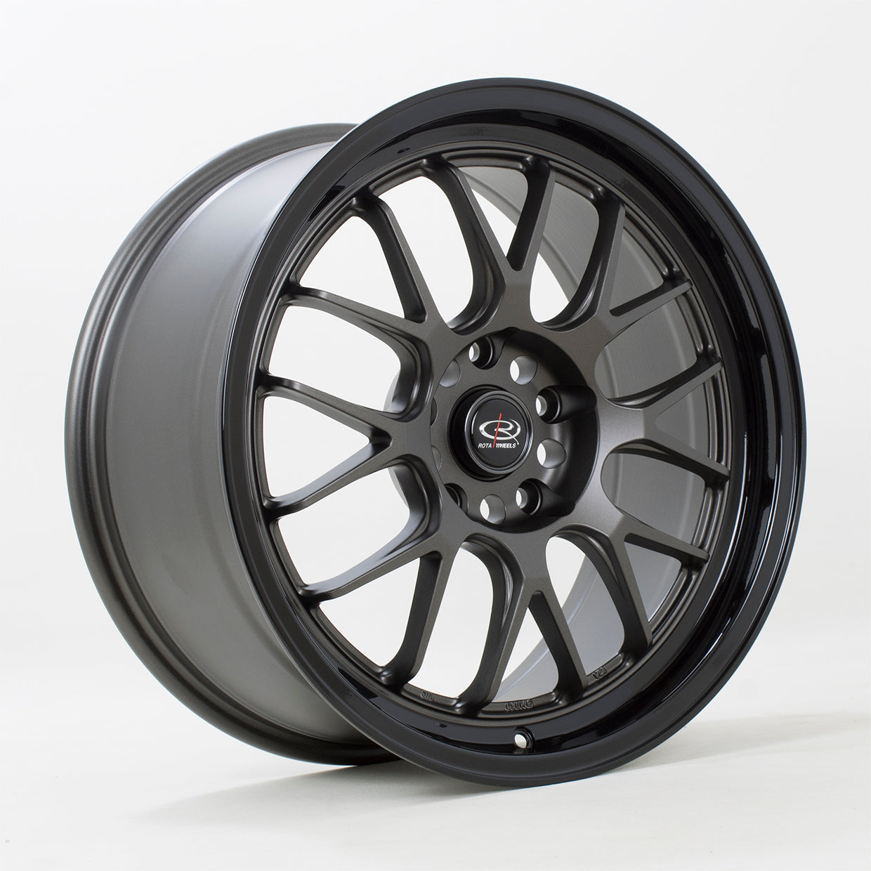 Rota MXR 18x8.5 5x114/100 ET44 Flat Gunmetal with Gloss Black Lip
