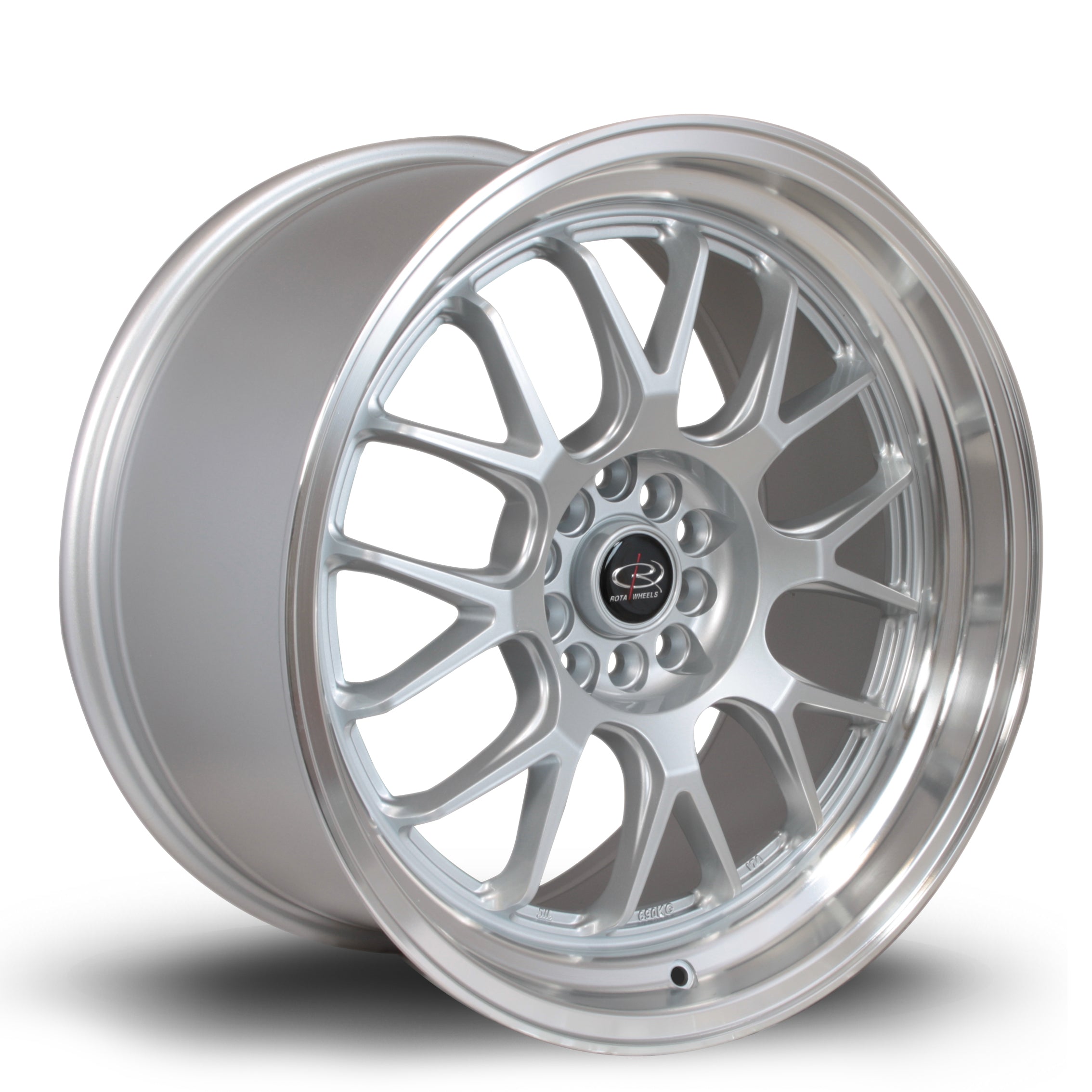 Rota MXR 18x9.5 5x114/100 ET38 Gloss Silver Polished Lip