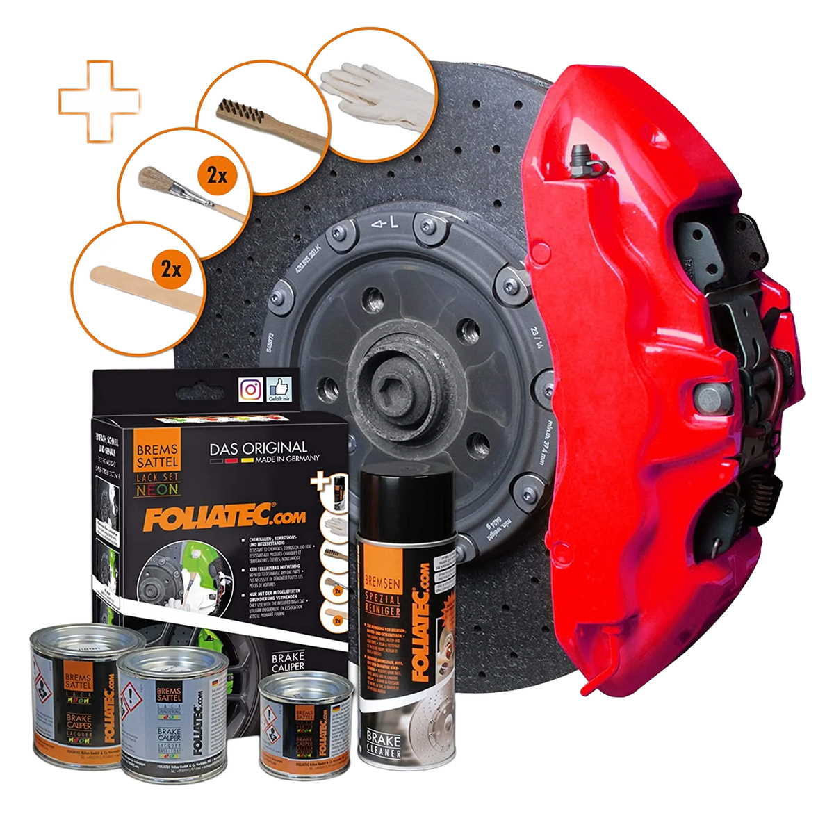 Foliatec Brake Caliper Paint Neon Red