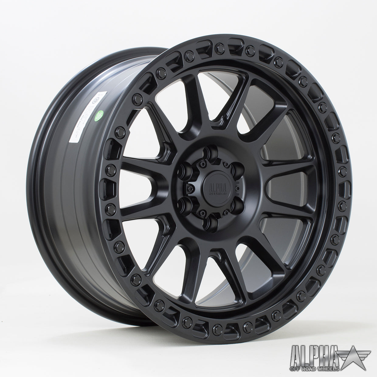 Alpha Offroad Podium 18x9 6x114.3 ET15 Satin Black