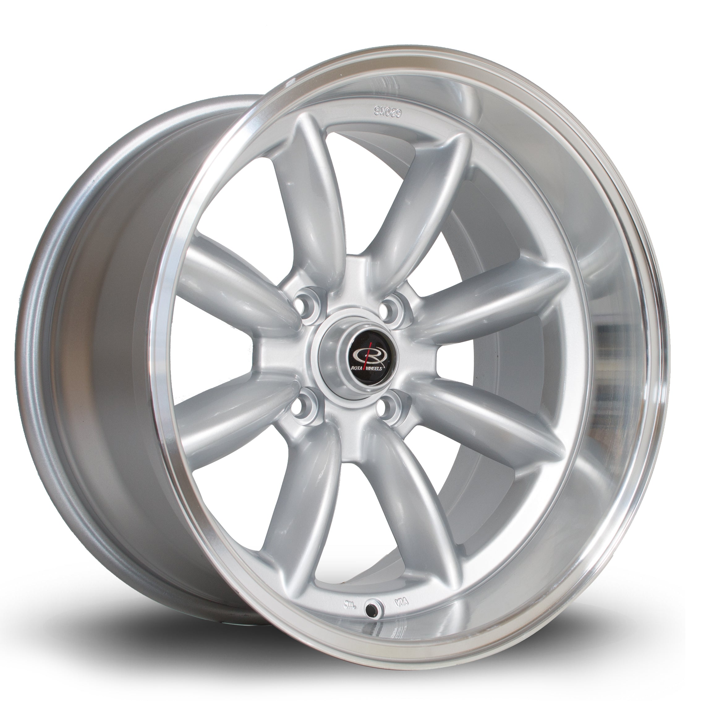 Rota RBX 17x9.5 4x114.3 ET-19 Gloss Silver Polished Lip