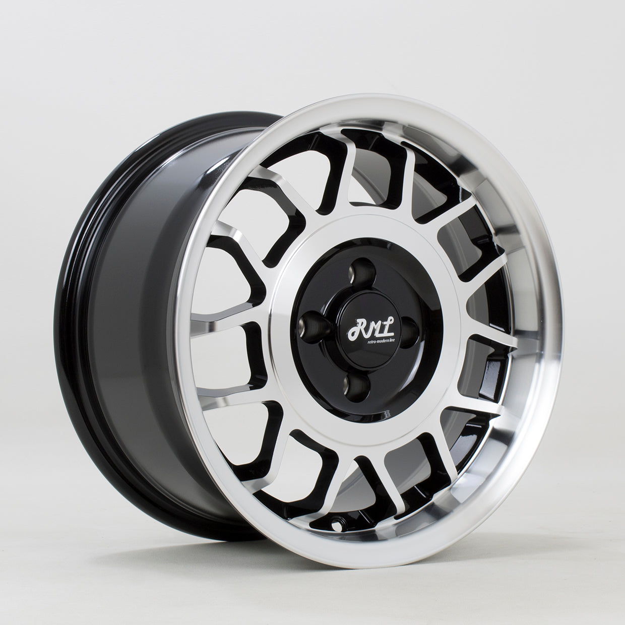 RML Wheels Snowflake 15x8 4x100 ET30 Gloss Black Polished Face