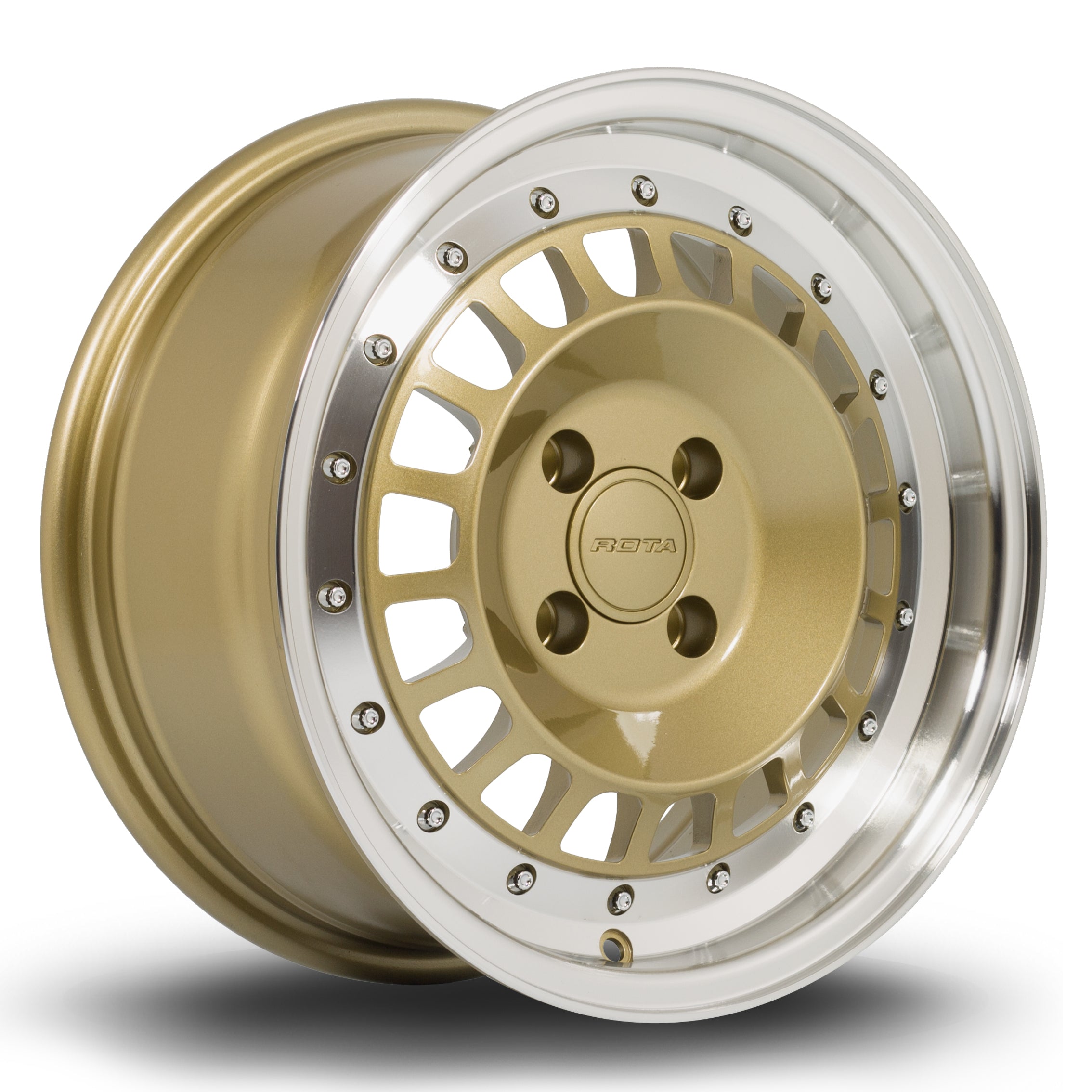 Rota Speciale 15x7 4x108 ET20 Gloss Gold Polished Lip