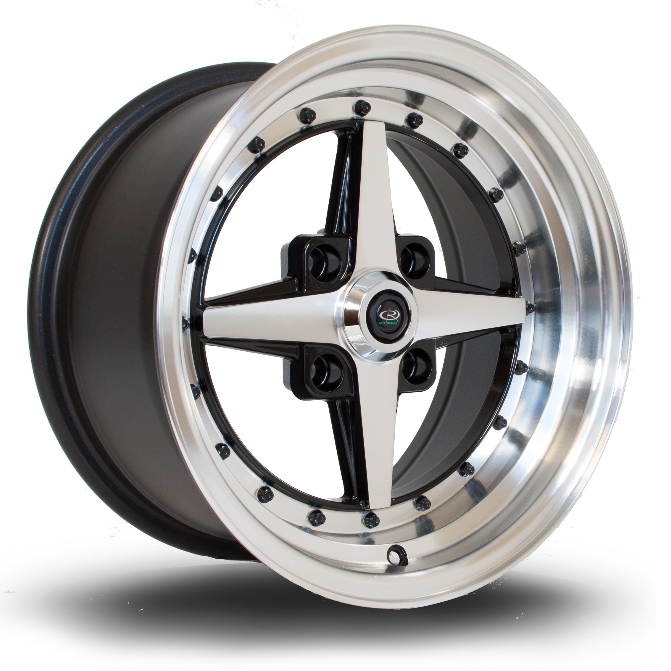Rota Zero 15x8 4x100 ET10 Gloss Black Polished Face