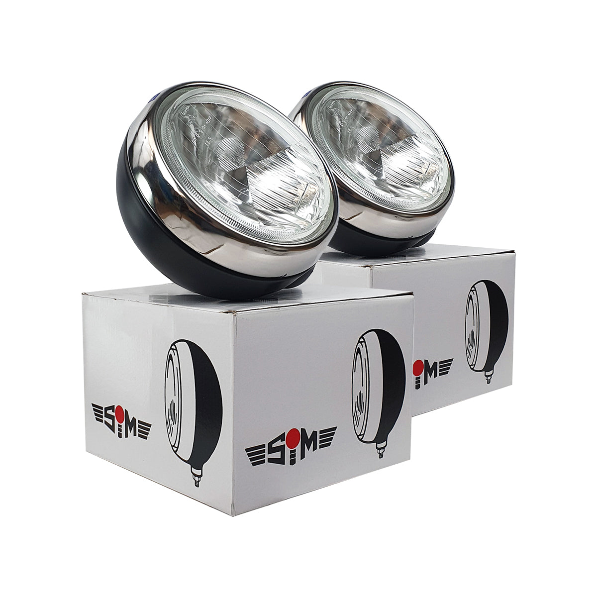 Pair of Sim 7" Retro Spotlamps
