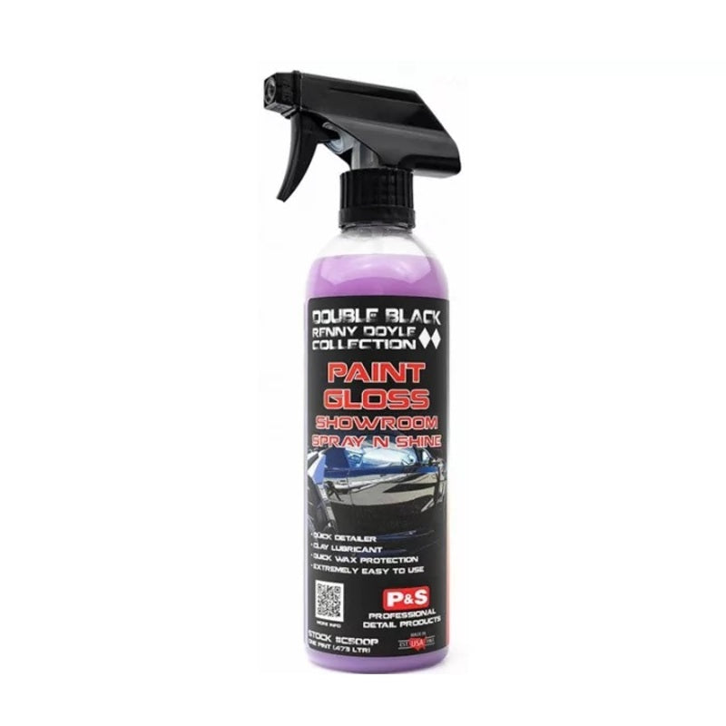 P&S Double Black Paint Gloss Showroom Spray N Shine 473ml