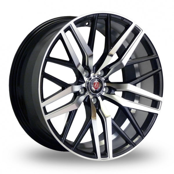 22" AXE EX30 Black and Polished Alloy Wheels