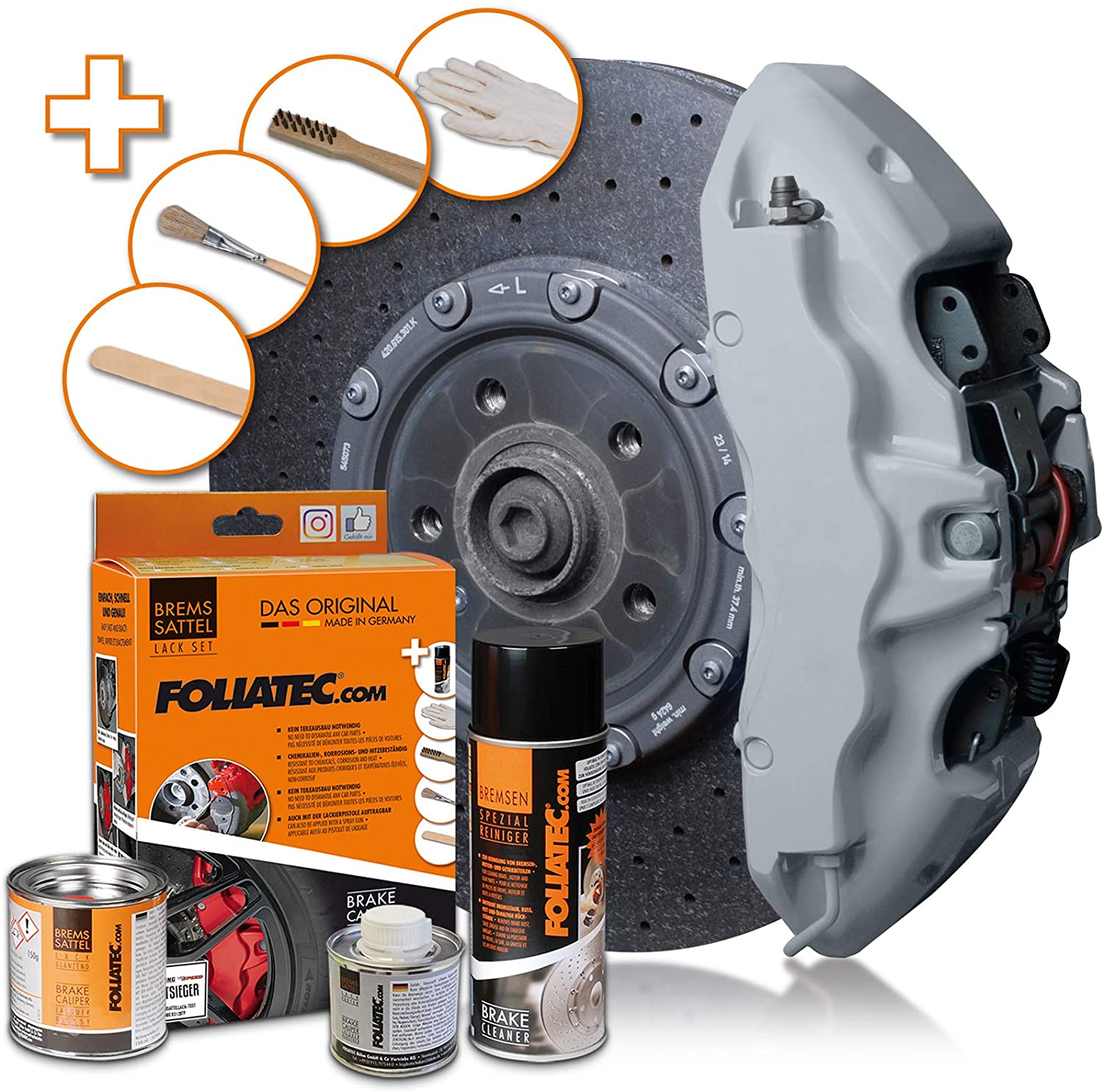 Foliatec Brake Caliper Paint Elephant Grey