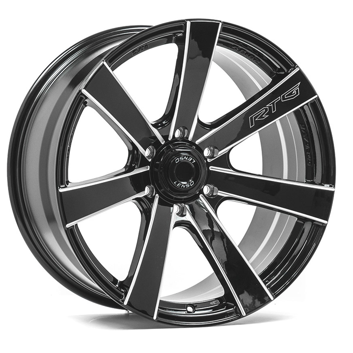 20" Lenso RTG Gloss Black Milled Spokes