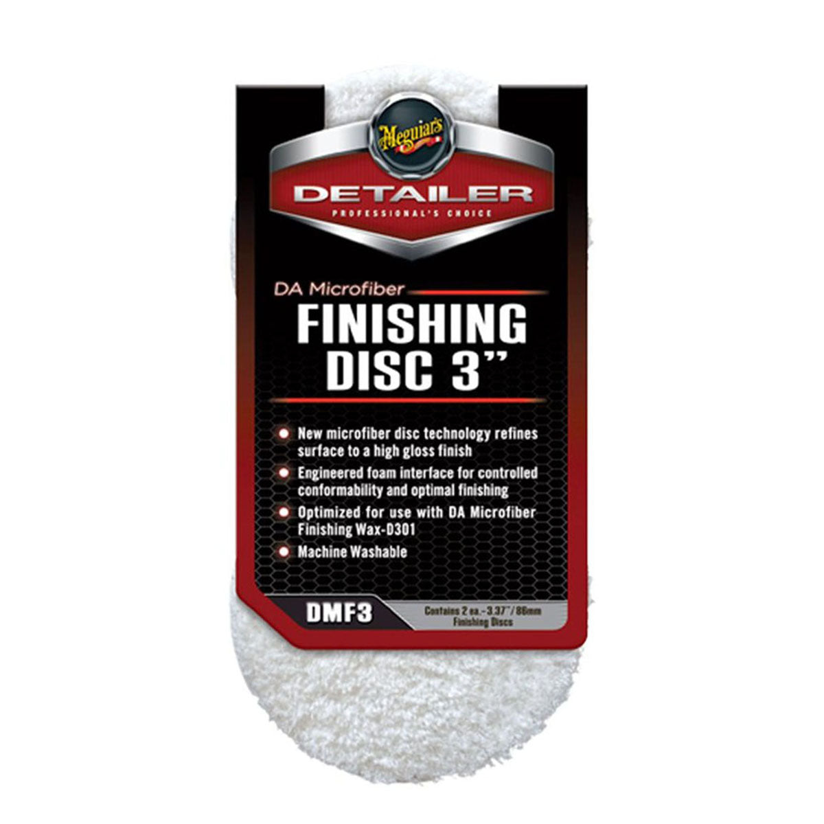 Meguiar's 3" DA Microfibre Finishing Disc 2 Pack