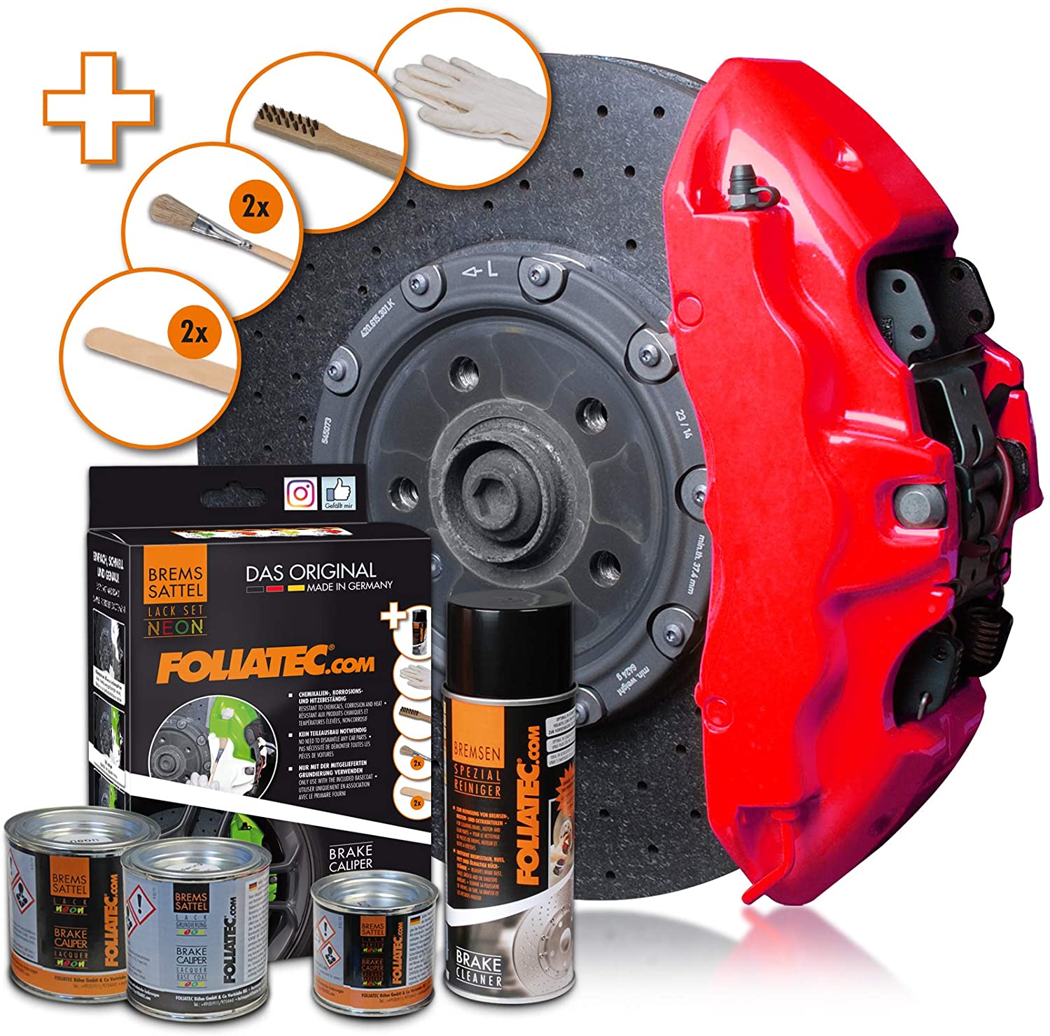 Foliatec Brake Caliper Paint Neon Red