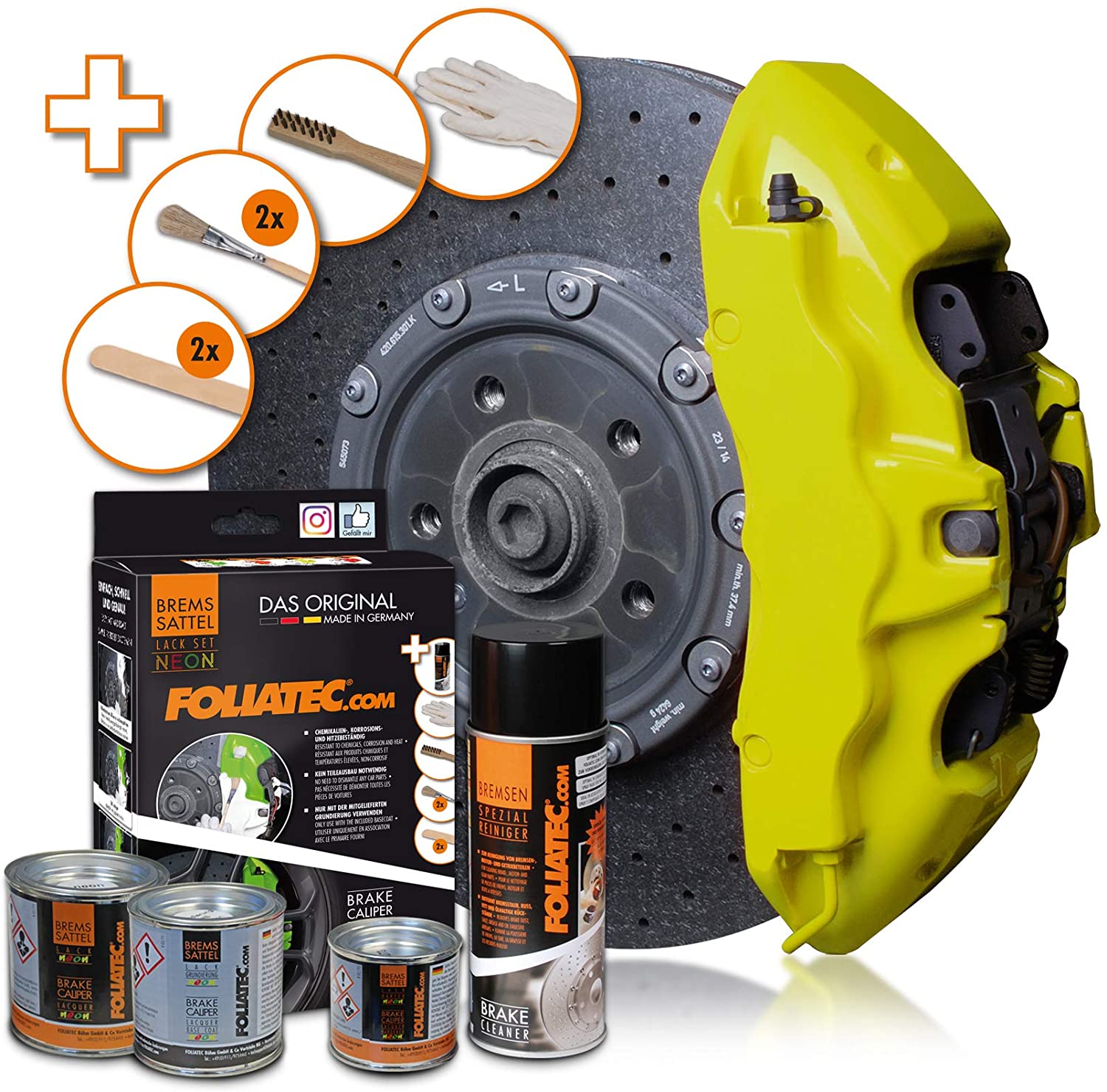 Foliatec Brake Caliper Paint Neon Yellow
