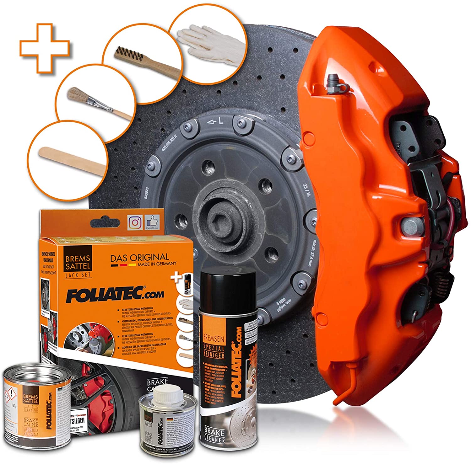 Foliatec Brake Caliper Paint Flame Orange