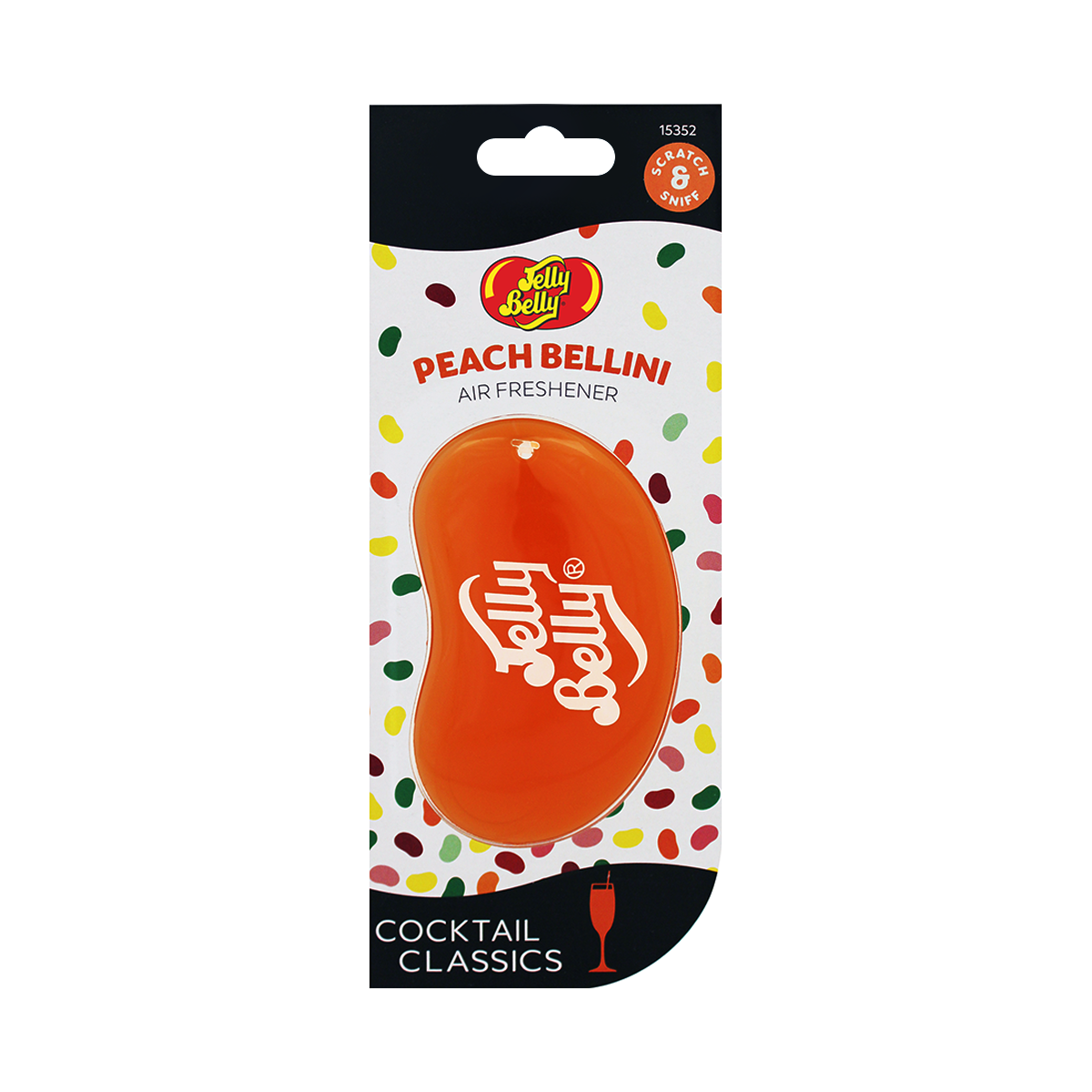 Jelly Belly Peach Bellini Cocktail 3D Gel Air Freshener