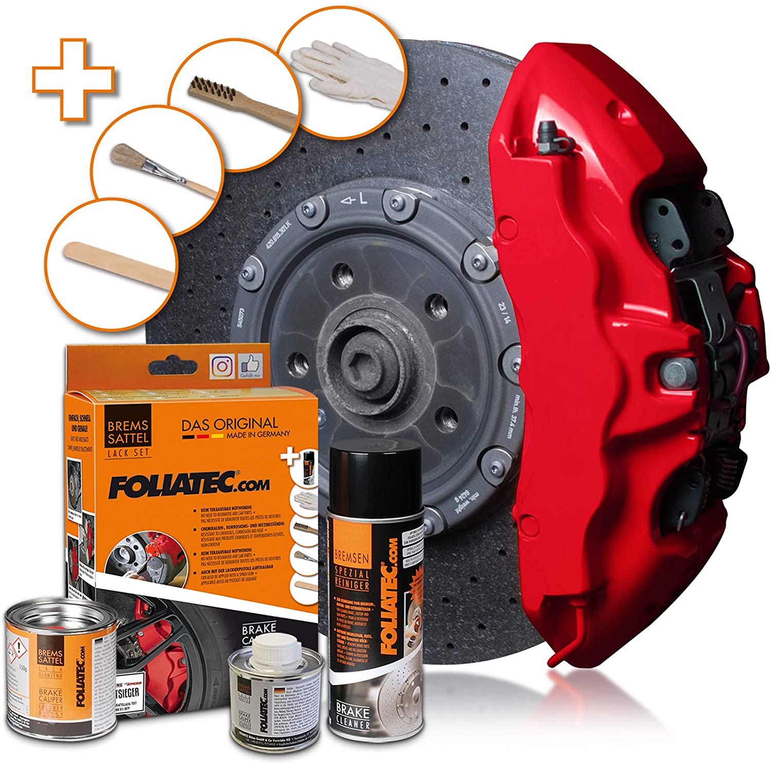 Foliatec Brake Caliper Paint Rosso Red