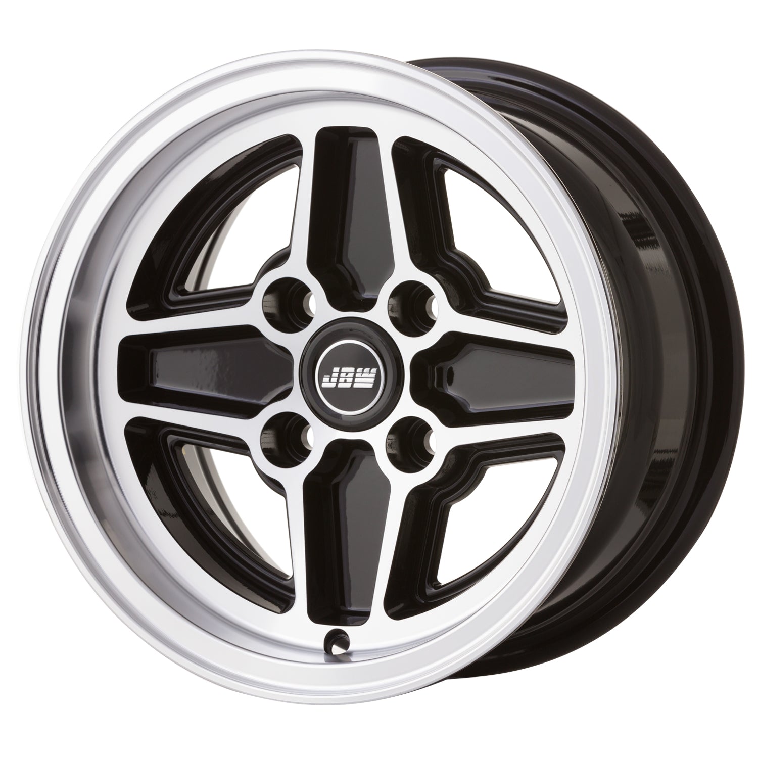 JBW RS4 13x7 4x108 ET6 Black and Polished