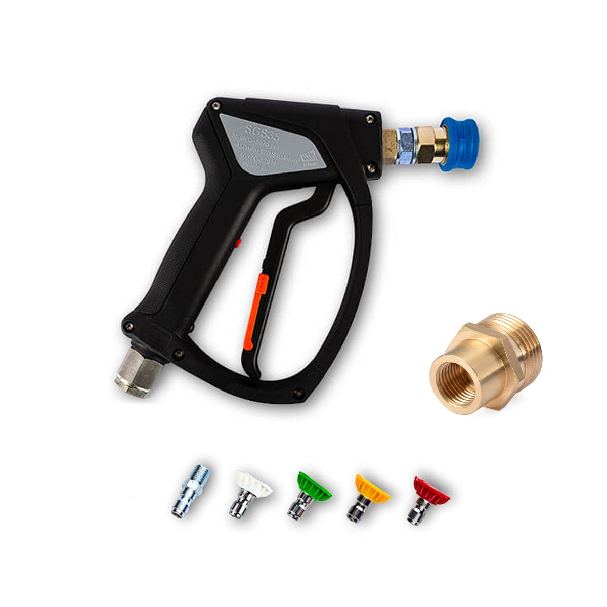 MTM Hydro SGS35 Swivel Trigger Gun with Nozzle Kit - Fits Kranzle M22, Karcher K & Nilfisk