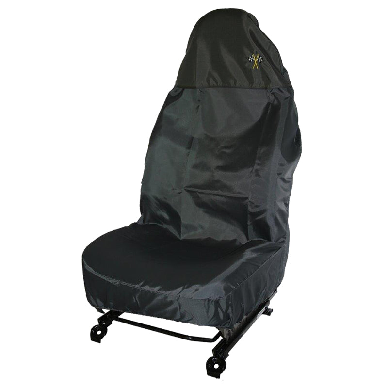 Heavy Duty Single Universal Front Seat Protector Black