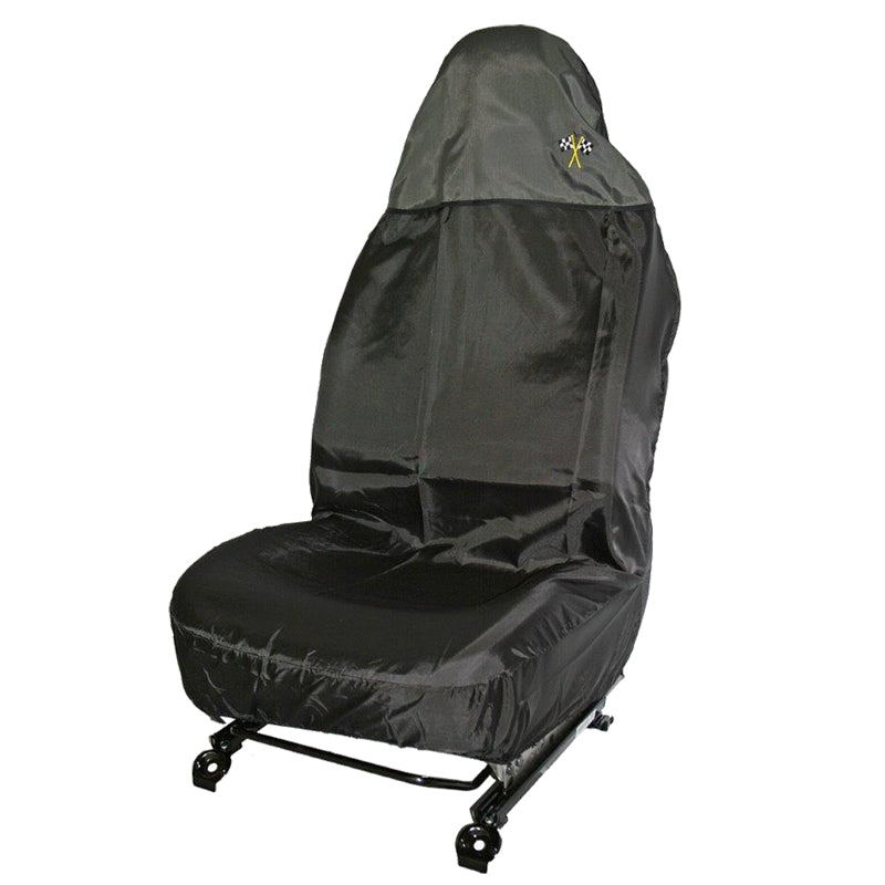 Heavy Duty Single Universal Front Seat Protector Grey and Black