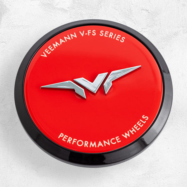 Veemann V-FS Series Centre Caps Gloss Red
