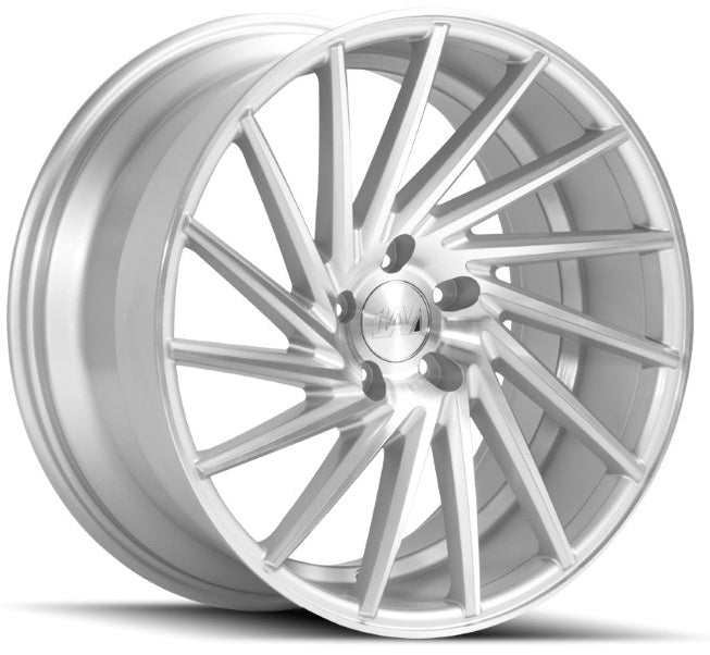 19" 1AV ZX1 Silver Polished Alloy Wheels