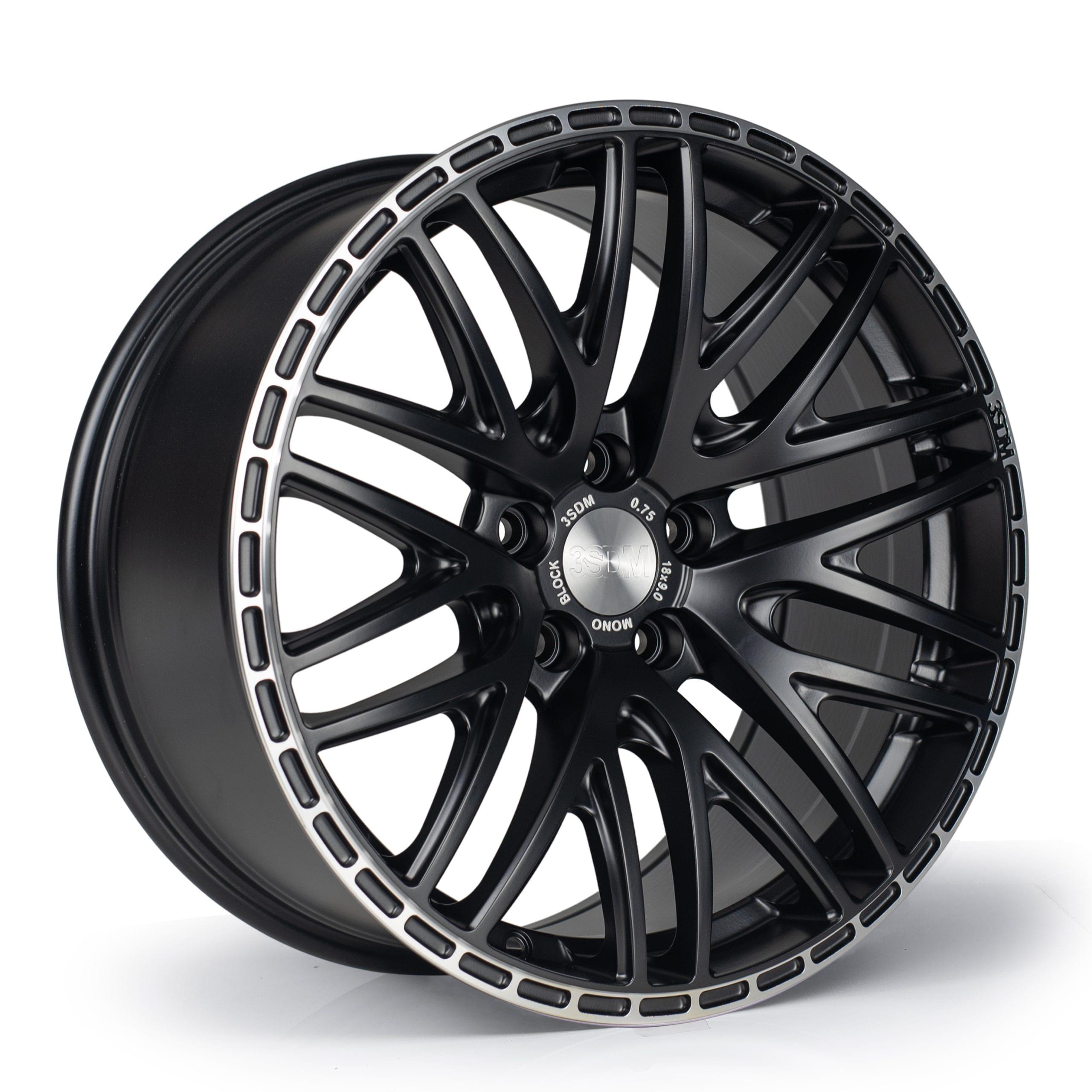 3SDM 0.75 18x8 5x114.3 ET42 Matt Black / Machined Lip