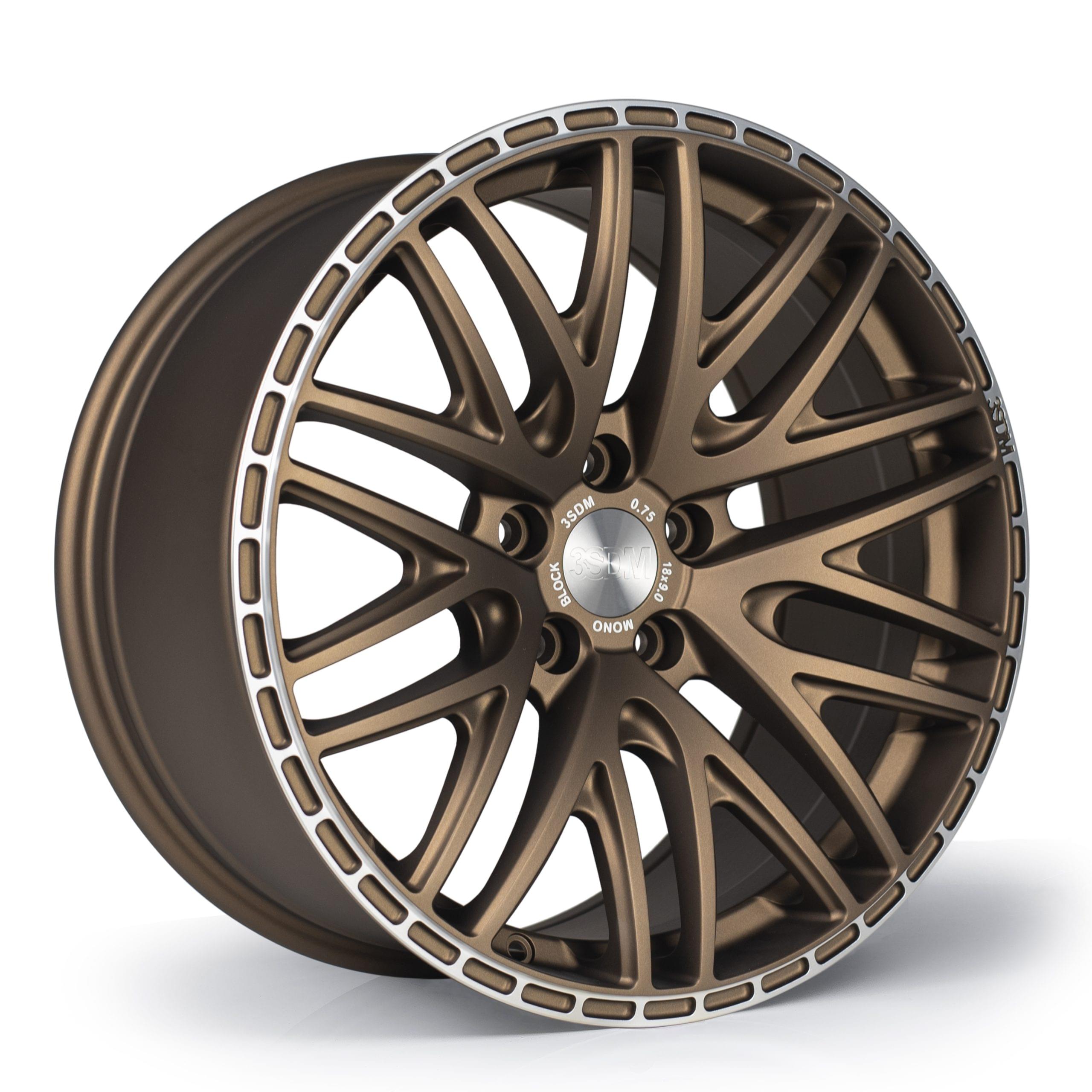 3SDM 0.75 18x8 5x112 ET42 Satin Bronze / Machined Lip