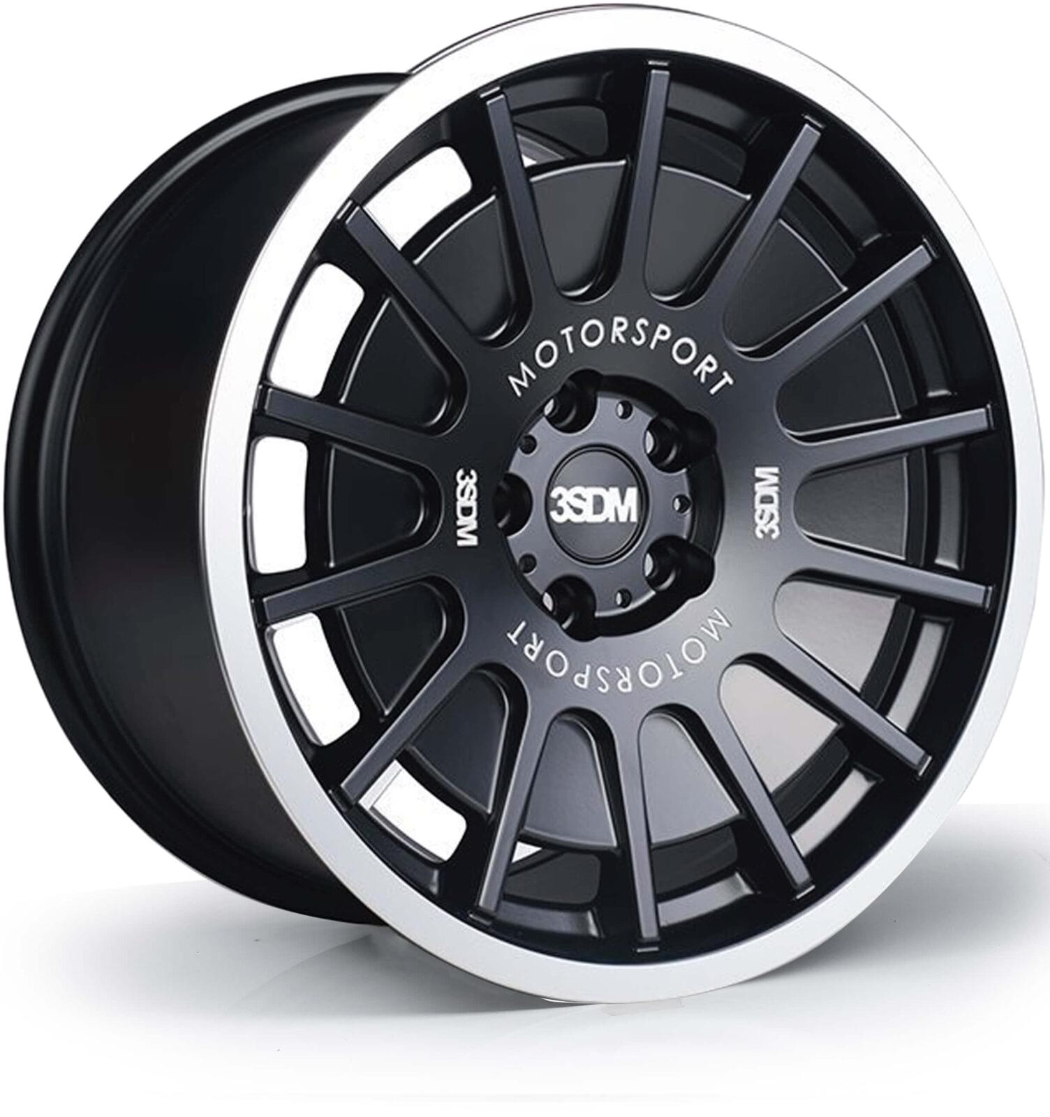 3SDM 0.66 18x8.5 5x108 ET42 Matt Black Mirror Polished Lip