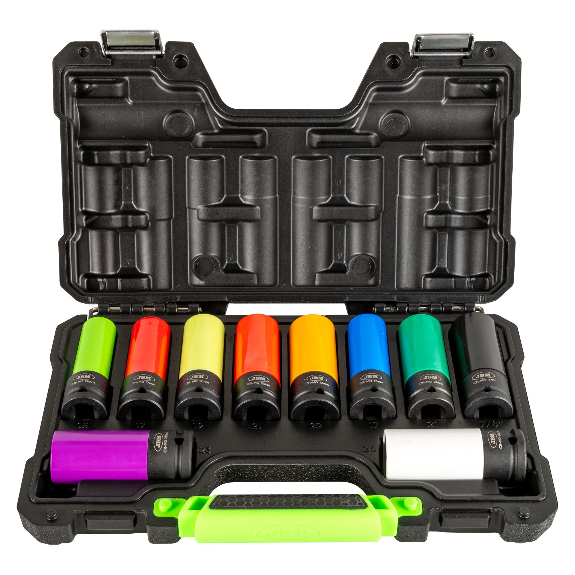 JBM 10 Piece Alloy Wheel 1/2 Drive Impact Socket Set