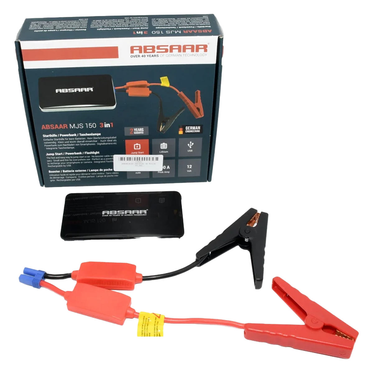 ABSAAR MJS 150 - 3 in 1 - Jumpstarter - Powerbank - Flashlight