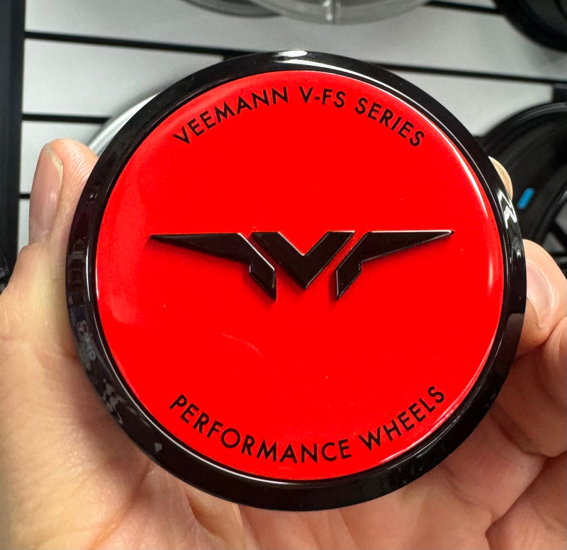 Veemann V-FS Series Centre Caps Gloss Red