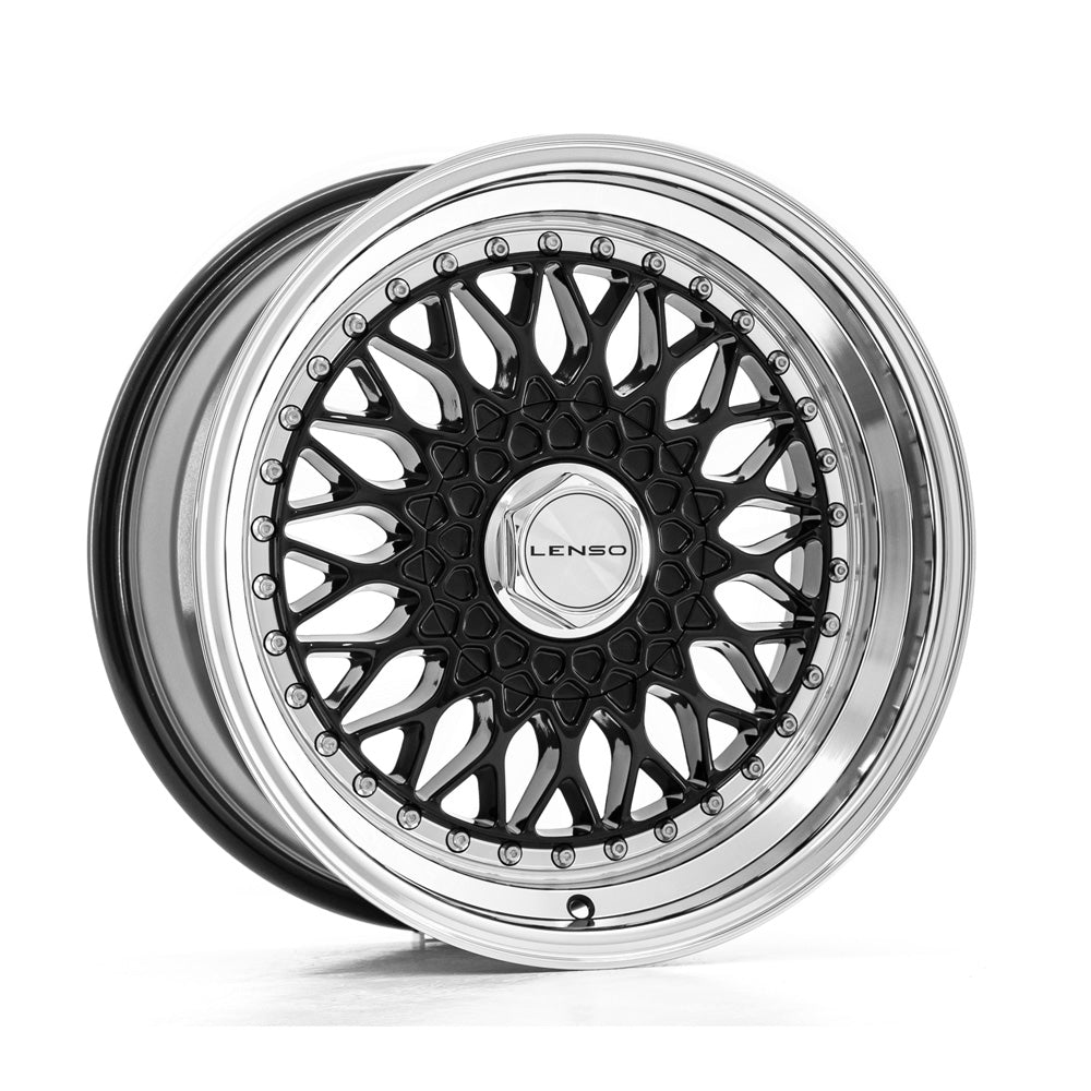 LENSO BSX 17x8.5 4X98 ET30 GLOSS BLACK & POLISHED