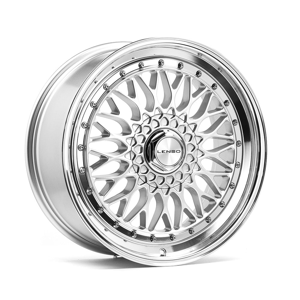 LENSO BSX 19x8.5 5X110 ET35 GLOSS SILVER & POLISHED