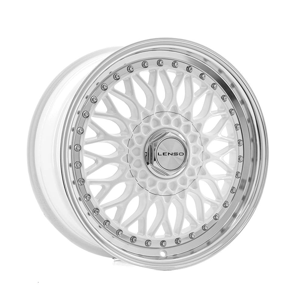 LENSO BSX 17x7.5 ET27 GLOSS WHITE & POLISHED