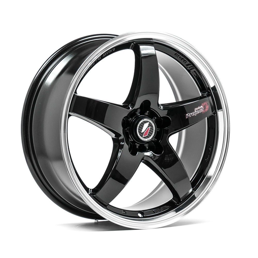 LENSO D1R 18x8 5X115 ET45 GLOSS BLACK & POLISHED