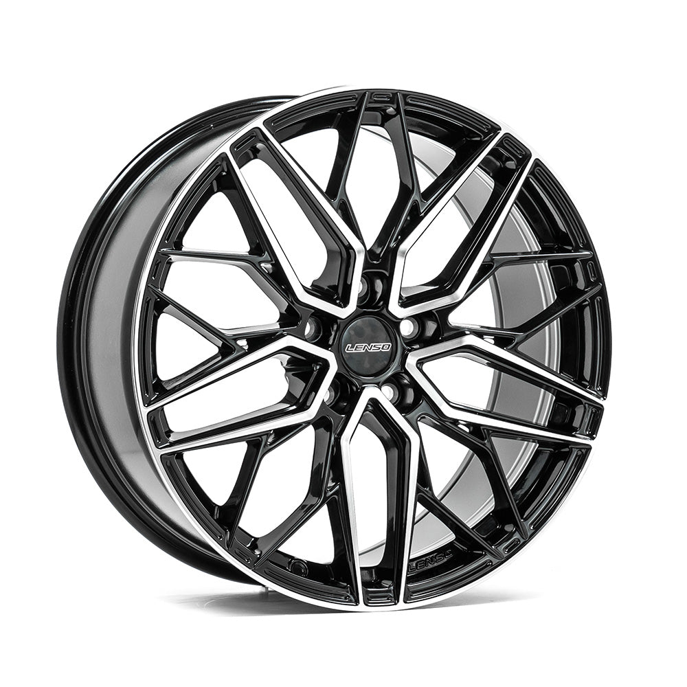 LENSO VENTUS 19x8.5 5X110 ET40 GLOSS BLACK & POLISHED